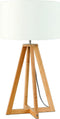GOOD&MOJO Tafellamp Everest - Wit/Bamboe - Ø32cm - Scandinavisch,Bohemian