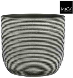 Mica Decorations Bloempot Samuel - 28x28x26 cm - Terracotta - Antraciet