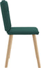 vidaXL - Eetkamerstoelen - 2 - st - stof - donkergroen