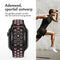 imoshion Sport⁺ bandje - Geschikt voor Apple Watch 1, 2, 3, 4, 5, 6, 7, 8, 9, 10 (42 mm), SE - 38/40/41 mm - Black & Pink - S/M