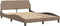 vidaXL - Bedframe - met - hoofdbord - kunstleer - cappuccinokleurig - 120x200 - cm