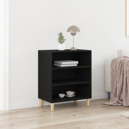 vidaXL - Dressoir - Zwart - Eiken - 57x35x70 - cm - Kunststof - Hout