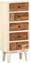 vidaXL - Ladekast - 45x30x105 - cm - massief - gerecycled - hout