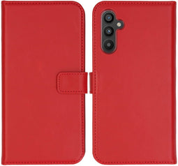 Selencia Galaxy A34 (5G) - Echt Lederen Bookcase - 3 Pashouders - Rood