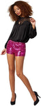 Dressforfun Pailletten-short - Verkleedkleding - Glanzende hotpants - Roze (M)
