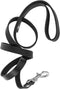 Fetish Premium - Halsband met Leiband - Zwart - Runderleer
