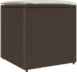 vidaXL - Kussenbox - Bruin - 50x50x50 - cm - van - Poly - Rattan