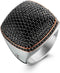 TI SENTO Ring 1929BR - Zilveren dames ring - Zwarte zirkonia - Maat 58