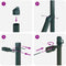 vidaXL - Hekposts - 13 - stuks - Groen - Ø32 - mm - 200 - cm - Gegalvaniseerd - lood