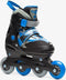 Nijdam Inlineskates Junior - Verstelbaar - Softboot - Zwart/Blauw/Grijs
