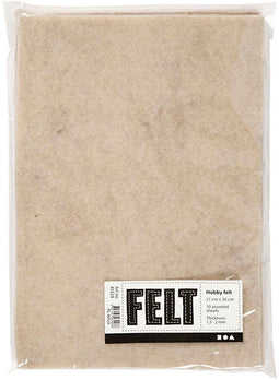 Hobbyvilt A4 21x30 cm dikte 1 5-2 mm off-white gemelleerd 10vellen