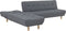 ALSTEN - Hoekslaapbank - Grijs - Rechterzijde - 257 cm - Polyester