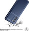 iMoshion Hoesje Geschikt voor Motorola Moto G51 Hoesje Siliconen - iMoshion Carbon Softcase Backcover - Blauw