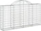 vidaXL - Schanskorven - 8 - st - gewelfd - 200x30x100/120 - cm - ijzer