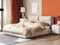 BATILLY - Tweepersoonsbed - Lichtbeige - 180 x 200 cm - Fluweel