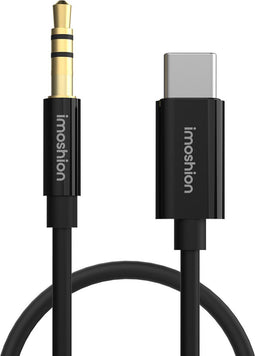imoshion USB-C naar AUX Kabel - 1 meter - 3.5mm Audio Kabel - Zwart
