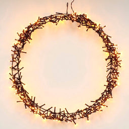 Ceruzo Kerstring - Decoratiering - 400 LED - Ø48 cm - Warm Wit - 8 Lichtfuncties