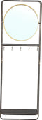 PTMD Evita Kapstok Met Spiegel - 55 x 20 x 163,5 cm - Metaal - Zwart