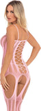 Jarretel-bodystocking OS - Roze