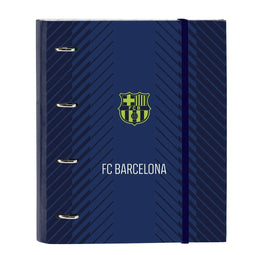 F.C. Barcelona Ringmap - 4 Ringen 35 mm - Interne organizer - Marineblauw 27 x 32 x 3.5 cm