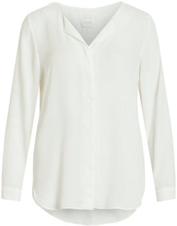 VILA VILUCY LS SHIRT - Doorknoop blouse - V-hals - M