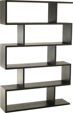 J-Line boekenkast Verticaal Latten - hout - zwart