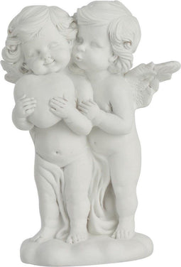 J-Line Koppel Engel Knuffelend Poly Wit Small