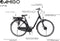AMIGO E-City S2 Ebike - Elektrische Stadsfiets voor Dames - 28 Inch - Met 7 versnellingen - Matgrijs