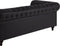 CHESTERFIELD - Chesterfield hoekbank - Zwart - Linkerzijde - Kunstleer