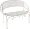 Mica Decorations Bankje Provence - 124x61.5x87.5 cm - Ijzer - Wit