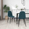 vidaXL - Eetkamerstoelen - 2 - st - fluweel - blauw