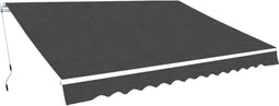 vidaXL - Luifel - handmatig - uittrekbaar - 450 - cm - antraciet