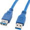 Lanberg CA-US3E-10CC-0018-B - USB A Kabel - 1,8 m - 600 Mbit/s - Blauw