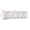 SoBuy FRG48-L-W Wandgarderobe met 5 Haken - Wit - 72x15x23 cm