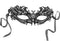 Tectake 303519 - Zwart kanten vlinder masker - Elegant design