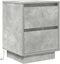 vidaXL - Nachtkastjes - met - LED-verlichting - 2 - st - 38x34x50 - cm - betongrijs