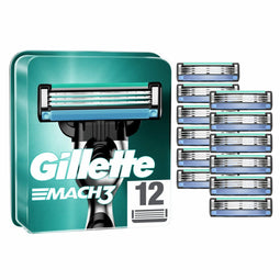 Gillette Mach3 - Scheermesjes - 3 mesjes sterker dan staal - (12 stuks)