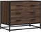 vidaXL - Ladekast - 70x41x56 - cm - bewerkt - hout - bruin - eikenkleur