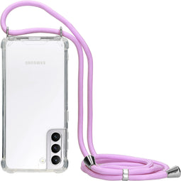 Mobiparts Galaxy S21 - Lanyard Case - Verstelbaar koord - Paars