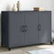 vidaXL - Dressoir - 100,5x39x72 - cm - staal - antracietkleurig