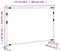 Achtergronddoek Whitescreen 305x243 cm staal zwart