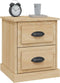 vidaXL - Nachtkastje - 39x39x47,5 - cm - bewerkt - hout - sonoma - eikenkleurig