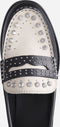 BRONX Frizo - Dames Loafers - Zilver embellishments - Zwart/White