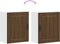 vidaXL - Keukenwandkast - Lucca - bewerkt - hout - bruin - eikenkleur