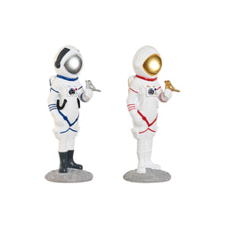 Decoratieve figuren Home ESPRIT Blauw Wit Rood Zilverkleurig Vrouw Ruimtevaarder 10 x 11 x 29 cm...
