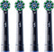 Oral-B PRO CrossAction - Opzetborstels - Verwijdert 100% meer plak - Zwart (4 stuks)