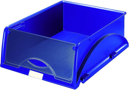 Sorteerbak leitz 5231 sorty a4 blauw klep tr mat | 4 stuks