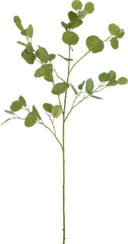 J-Line decoratie tak Eucalyptus - kunststof - groen - 6 stuks