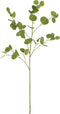 J-Line decoratie tak Eucalyptus - kunststof - groen - 6 stuks