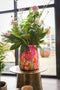 TS Collection - Bloempot hoog Fiesta fuchsia - 21x24 - Metaal & Epoxy - Exclusieve woonitems voor binnen - Handgemaakt - Unieke print - Designed by Lammie